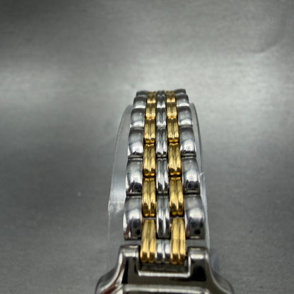 Seiko Tank Watch Women 19mm Cream Dial two Tone Rectangle V401-5979 New Battery4