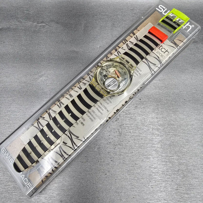 Swatch Scuba 200 Smile Watch Men 38mm White Dial Clear Case SKD127 New Battery9