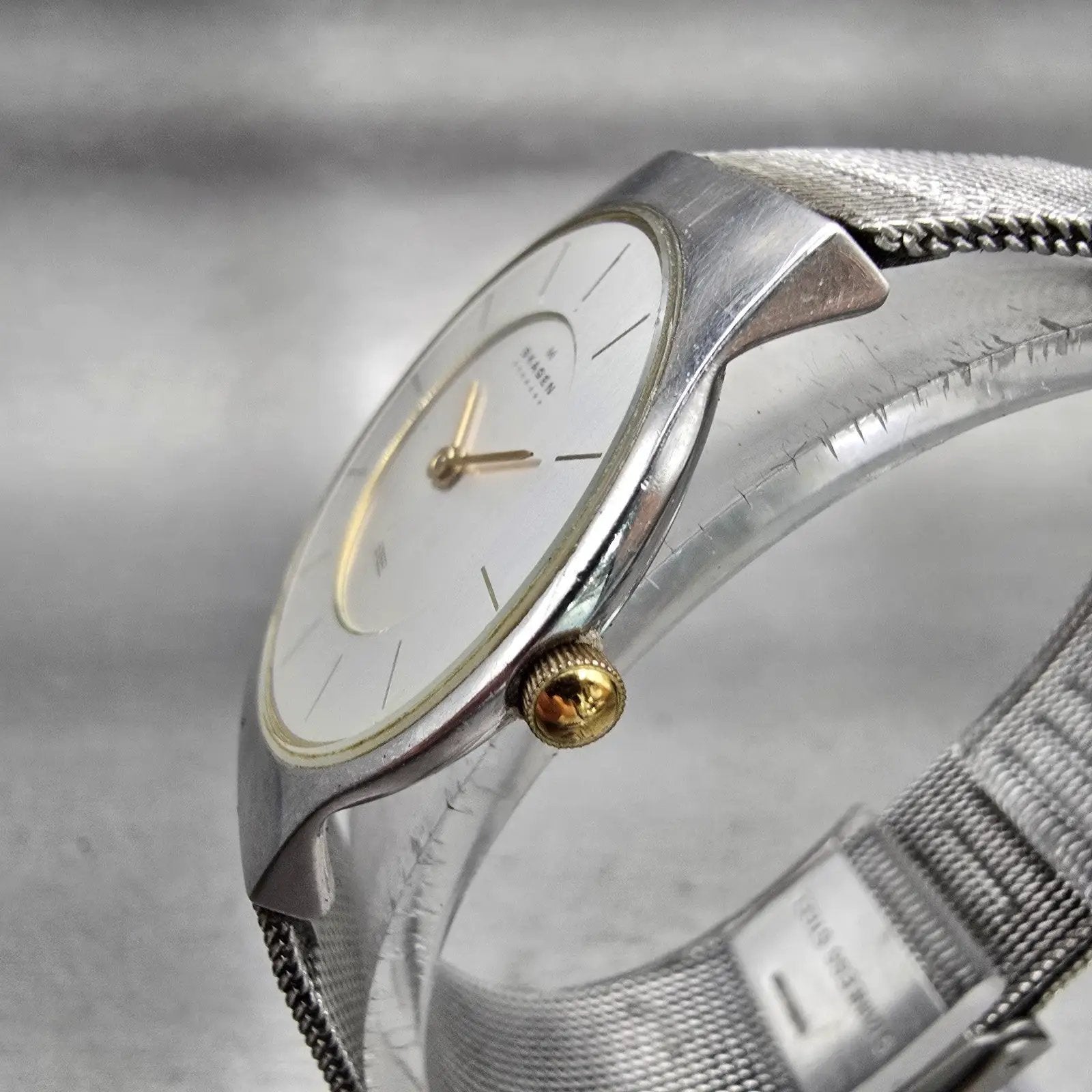 Skagen Slimline Watch Women 28mm Silver Dial Silver Tone Round 233SGSC New Batt2