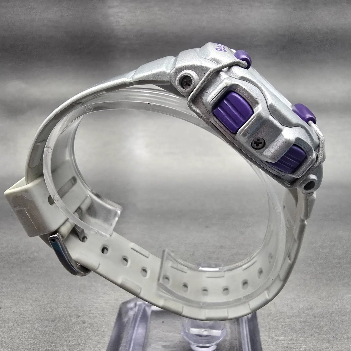 Casio Baby-G BG-1006SA Watch Women 42mm Purple Silver Alarm Chronograph New Batt8
