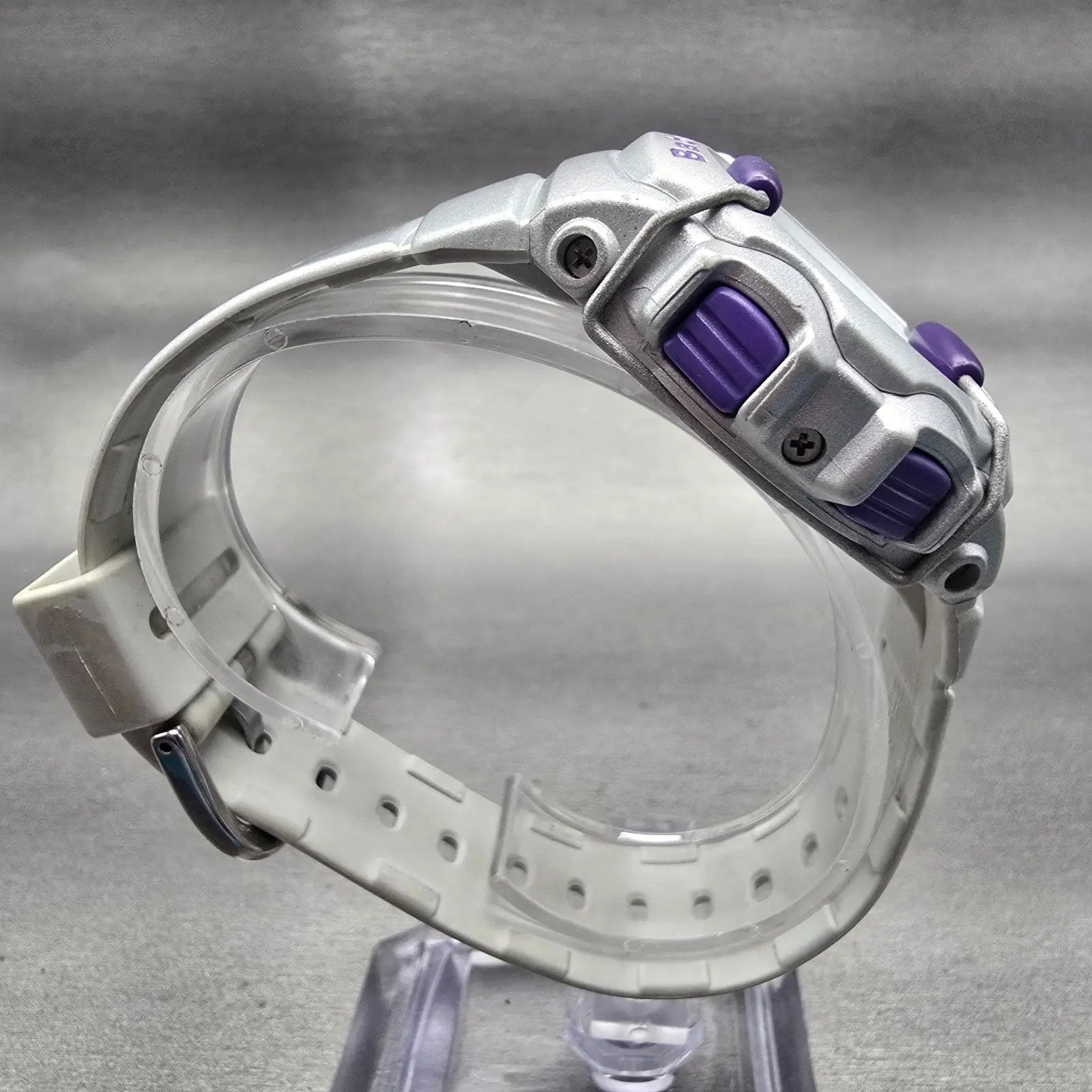 Casio Baby-G BG-1006SA Watch Women 42mm Purple Silver Alarm Chronograph New Batt8