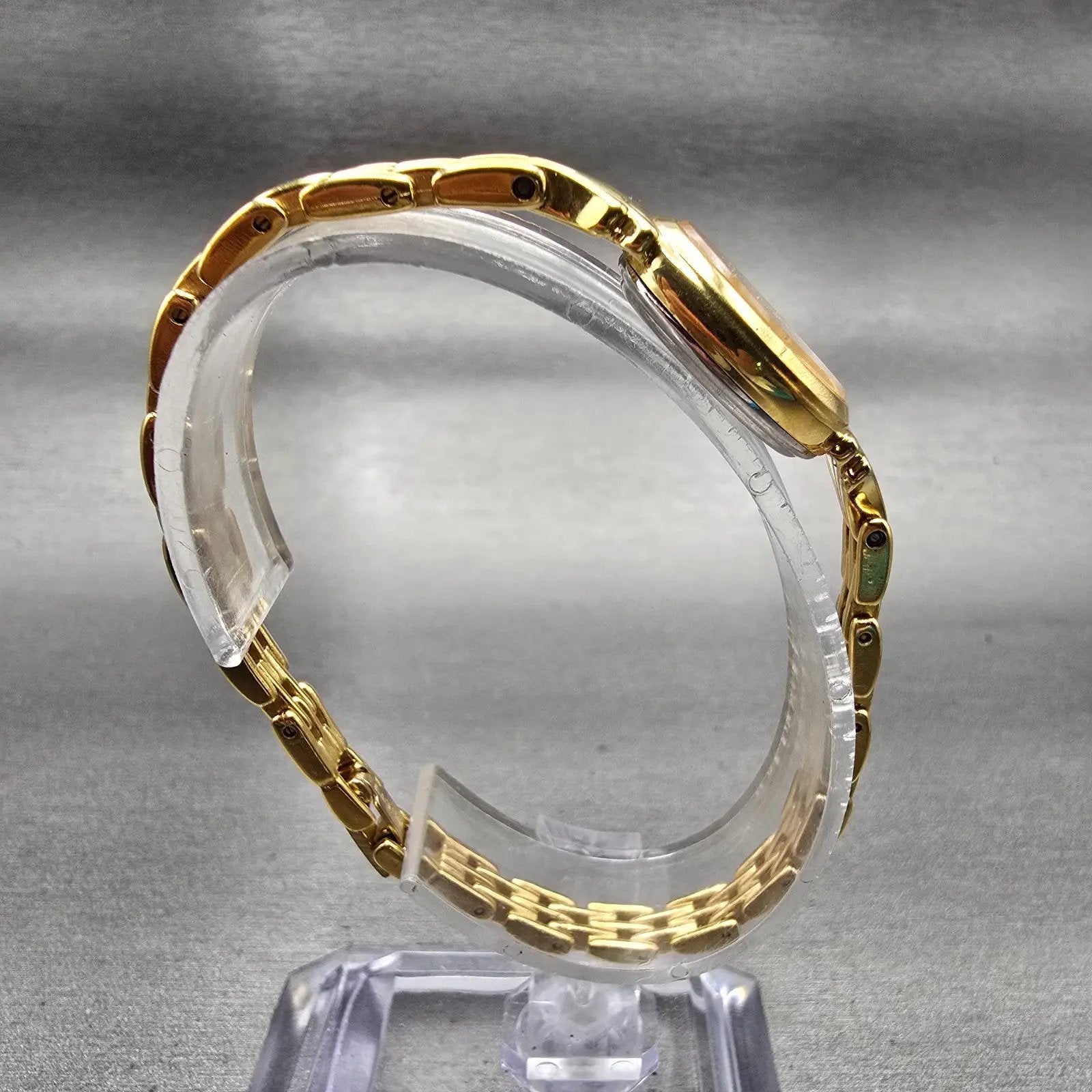 Citizen Chere Watch Women 15mm Champagne Dial Gold Tone Oval 4520-E50366 New Bat8