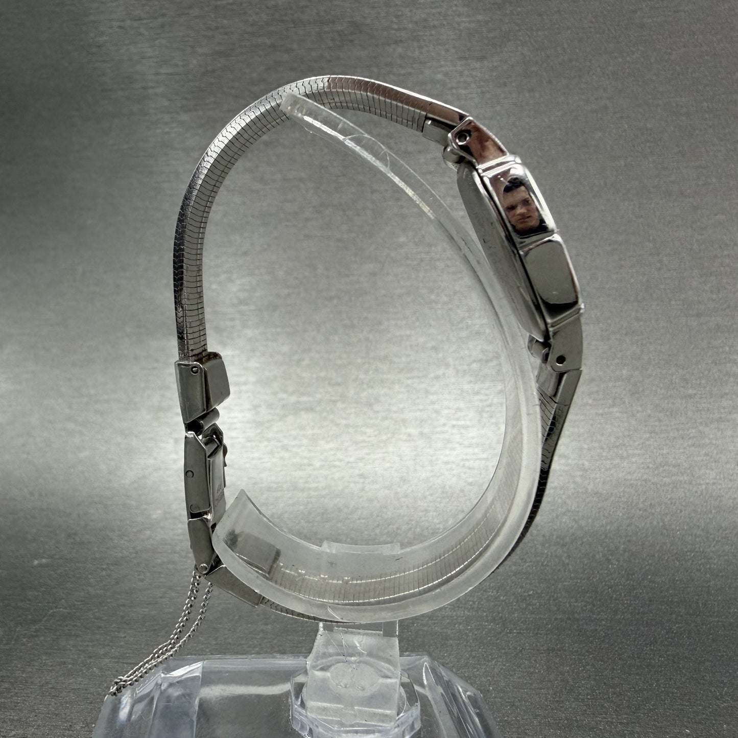 Seiko Watch Women 19mm Silver Dial Silver Tone Octagon 7321-5170 New Battery8