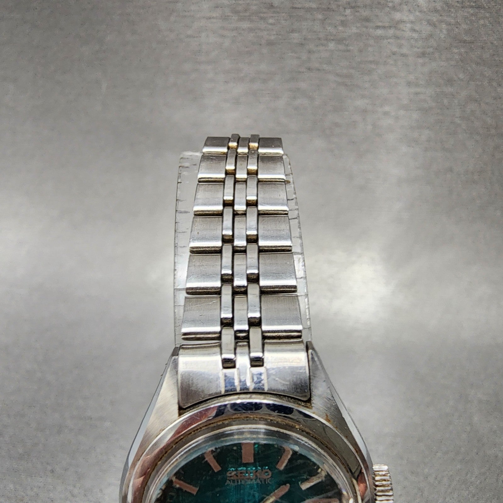 Seiko Automatic Watch Women 24mm Green Dial Silver Tone Date 22050990 PARTS6
