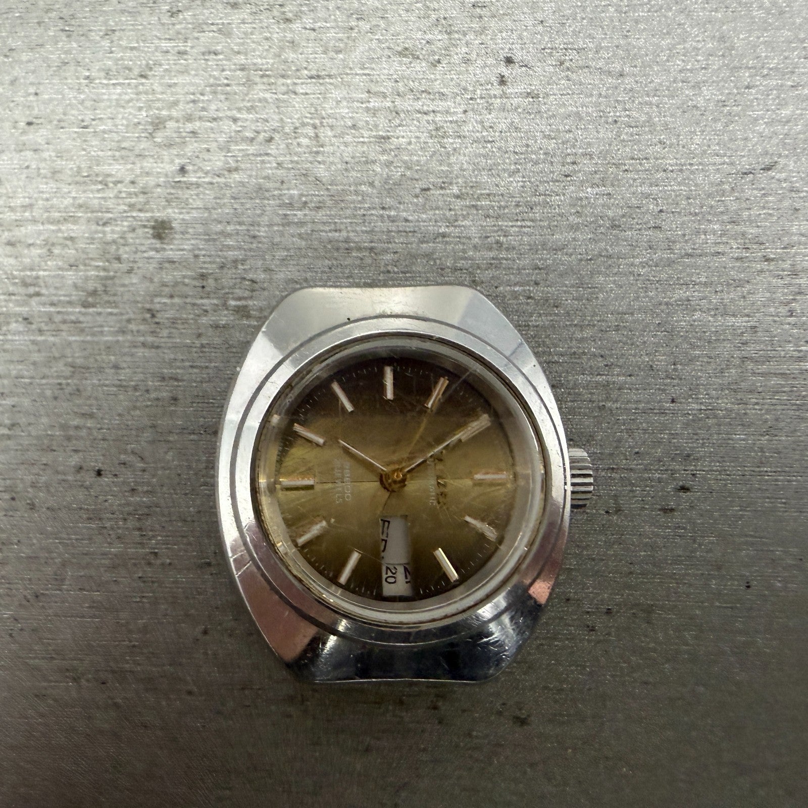 Citizen Automatic Watch Women 26mm Yellow Dial Silver Tone Daydate 4-661311 PART0
