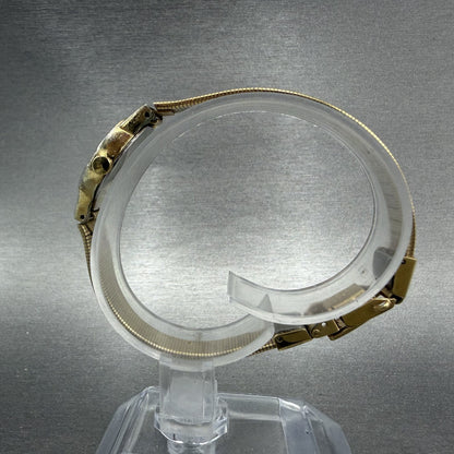 Seiko Watch Women 19mm Champagne Dial Gold Tone Round 1400-0079 New Battery6