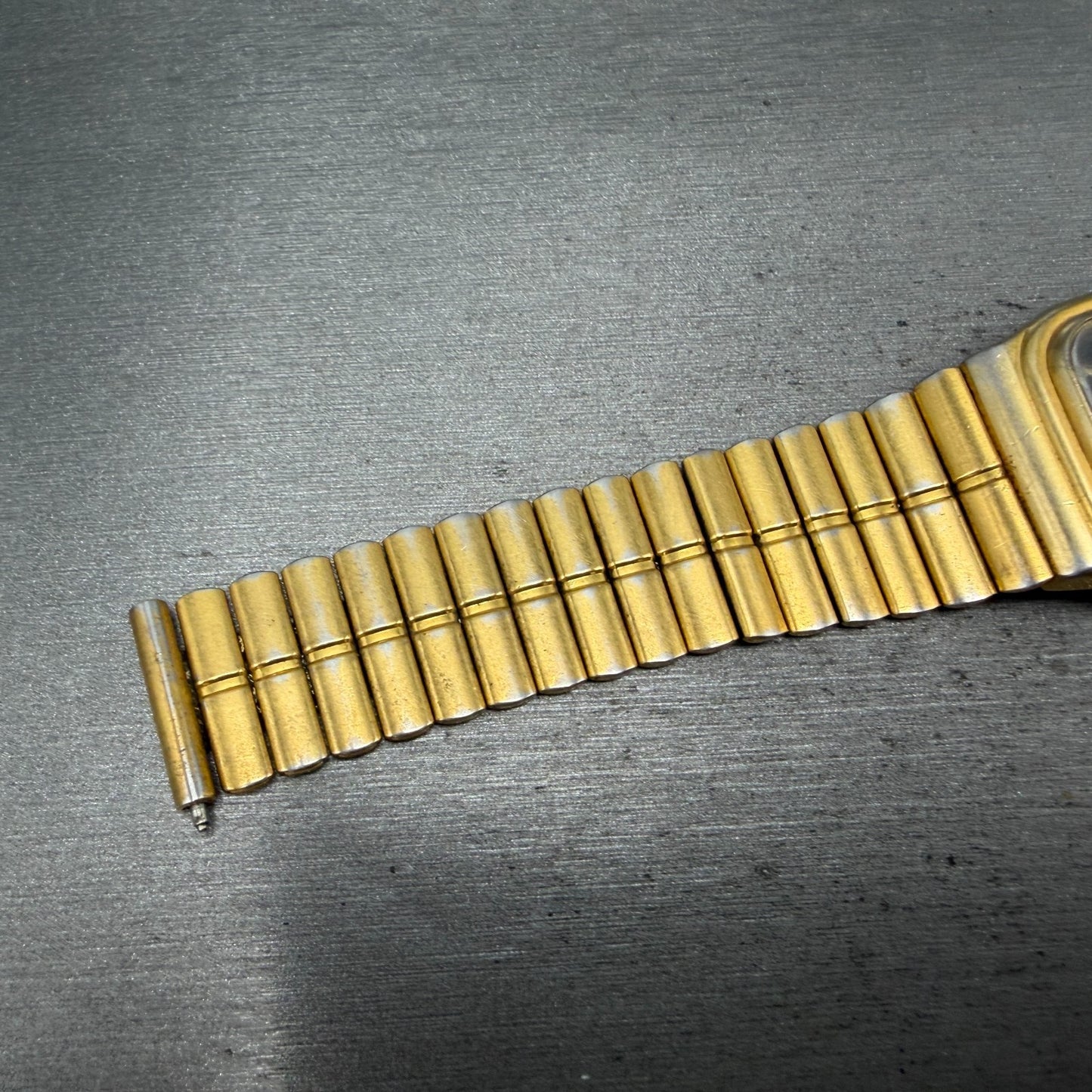 Citizen CQ Tank Watch Men 26mm Black Dial Gold Tone Rectangle 6030-S60244 PARTS7