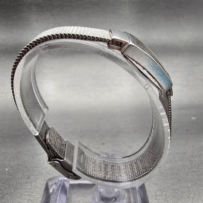 Skagen Denmark Watch Women 15mm Silver Dial Silver Tone Rectangle 490SGS New Bat8
