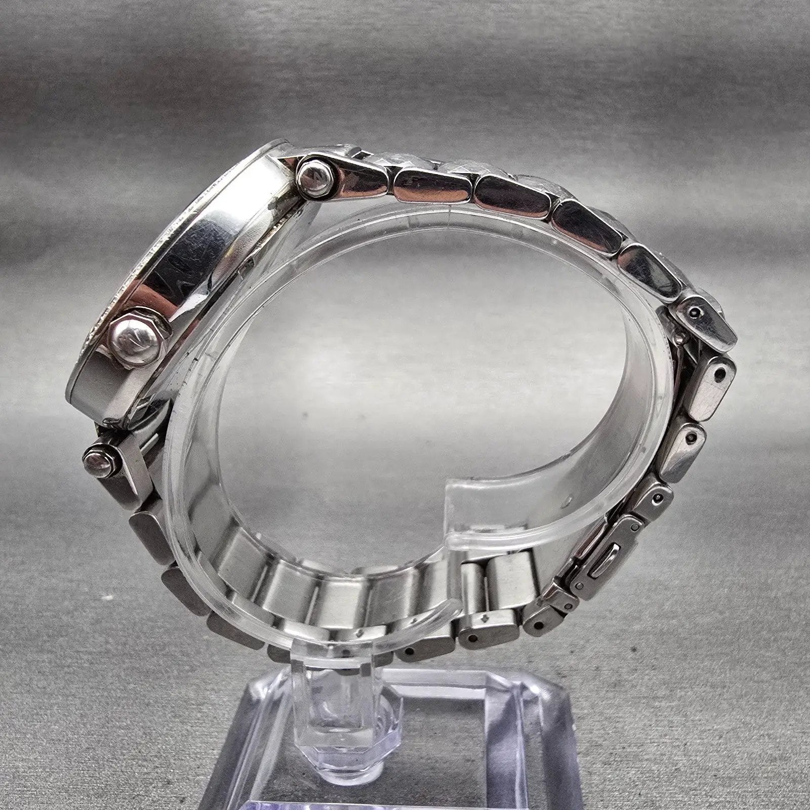 Michael Kors Parker Watch Women 39mm MOP Dial Silver Tone Gemmed MK6424 New Batt6