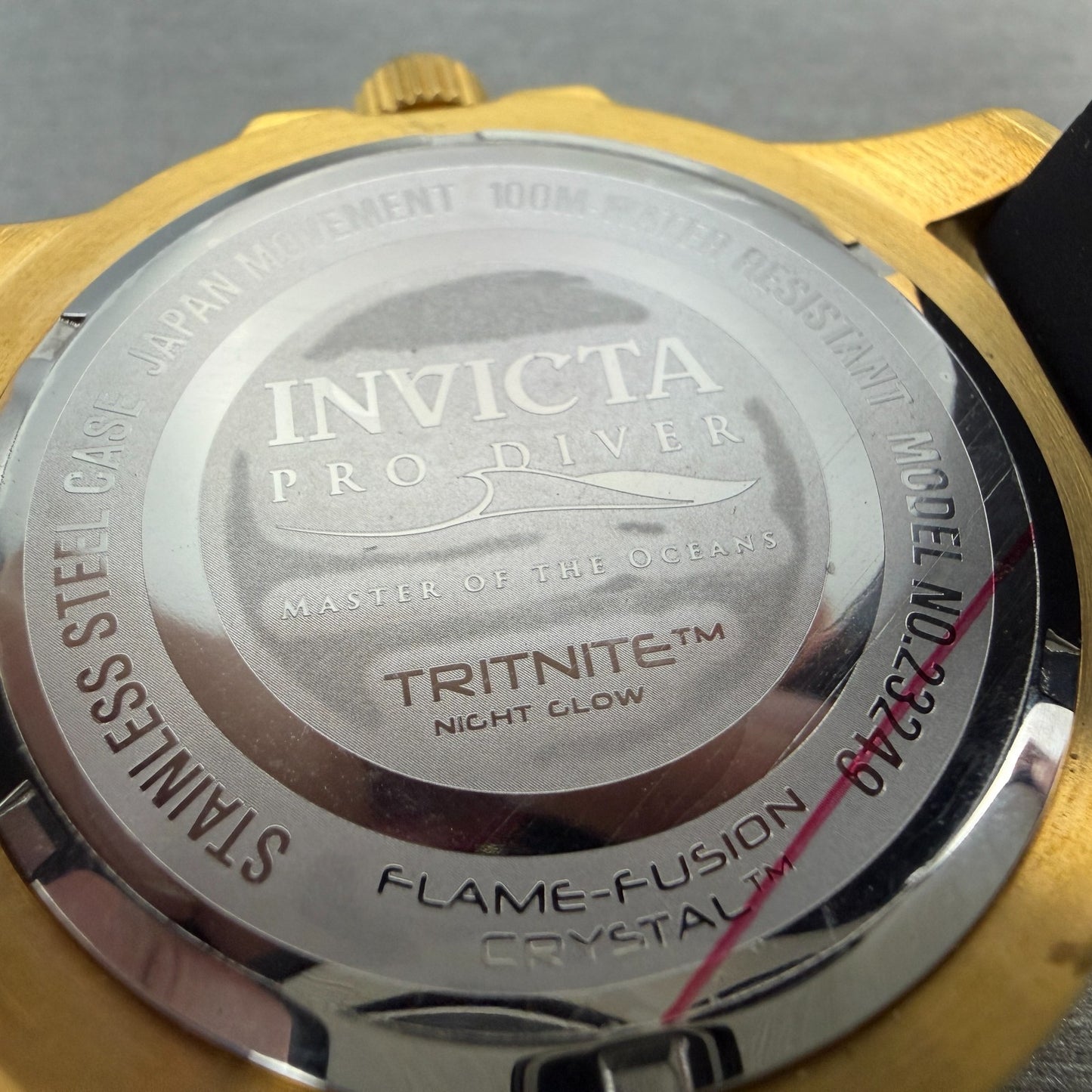 Invicta Pro Diver Watch Men 45mm Purple Dial Rose Gold Tone Round 23249 New batt9