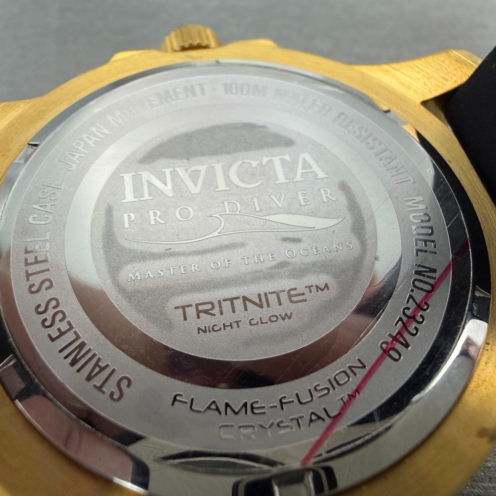 Invicta Pro Diver Watch Men 45mm Purple Dial Rose Gold Tone Round 23249 New batt9