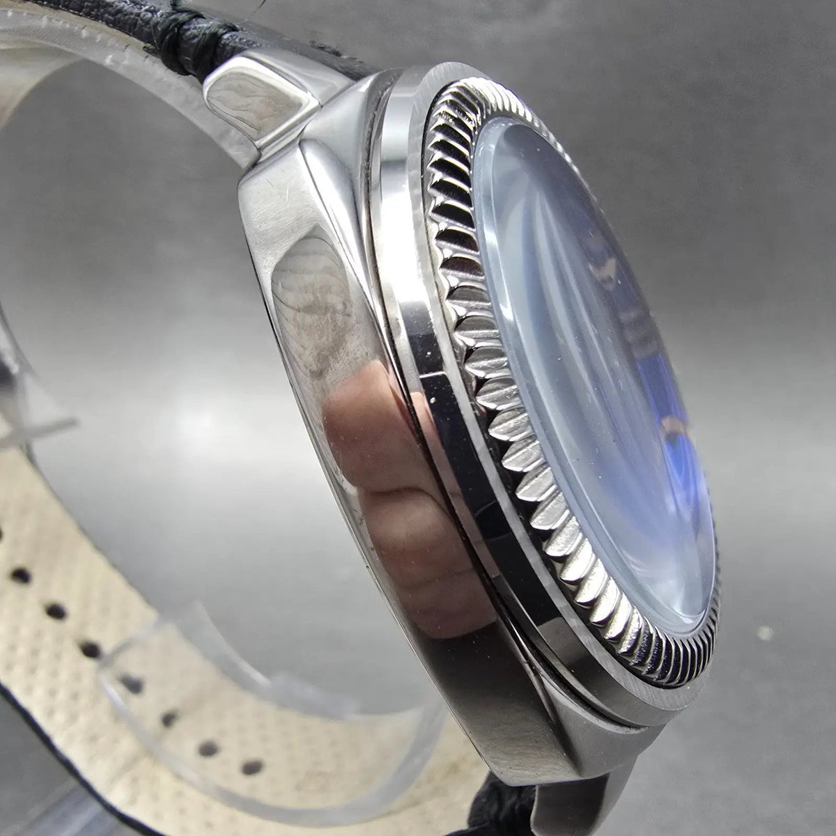 Vince Camuto Veteran Watch Men 43mm Blue Dial Silver Tone Date Round New Battery3