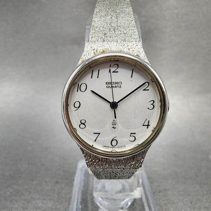 Seiko Watch Women 23mm Silver Dial Silver Tone Round 43010010 New Battery0