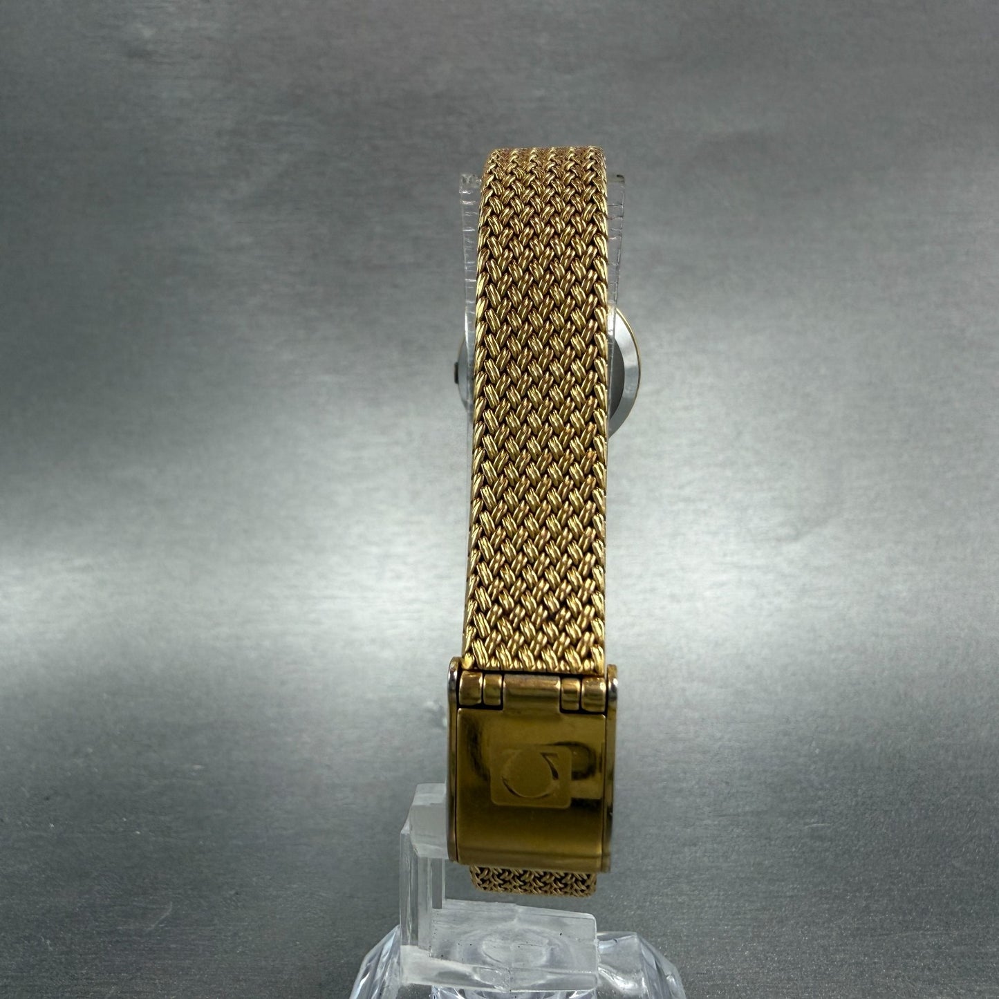 Omega De Ville Watch Women 20mm Gold Dial 10K Gold Plated Round 5910017  New bat7