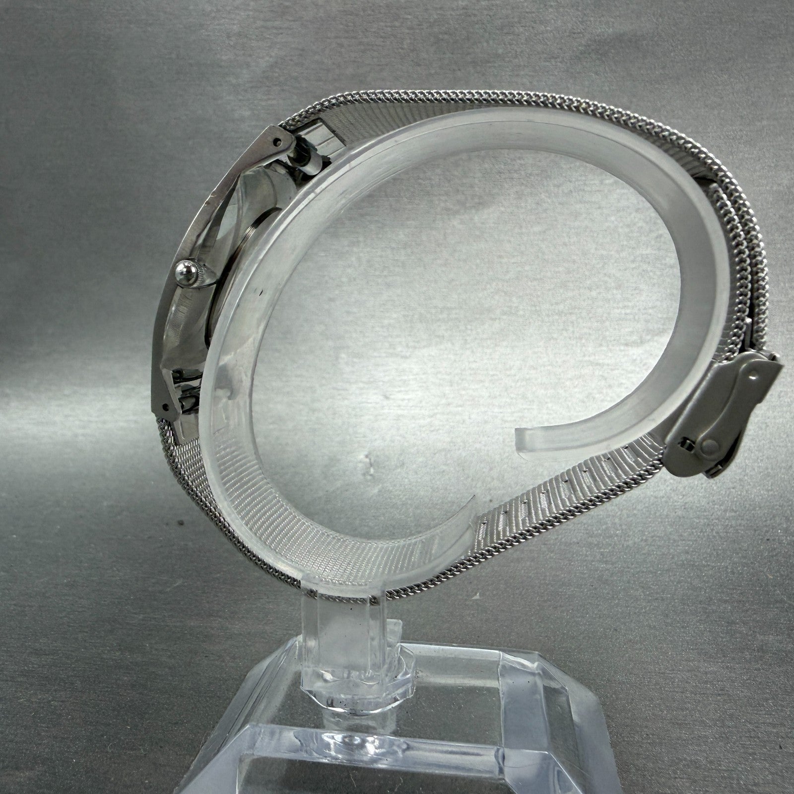 Skagen Watch Men 34mm Silver Dial Silver Tone Round Mesh Band 233LSS New Battery6