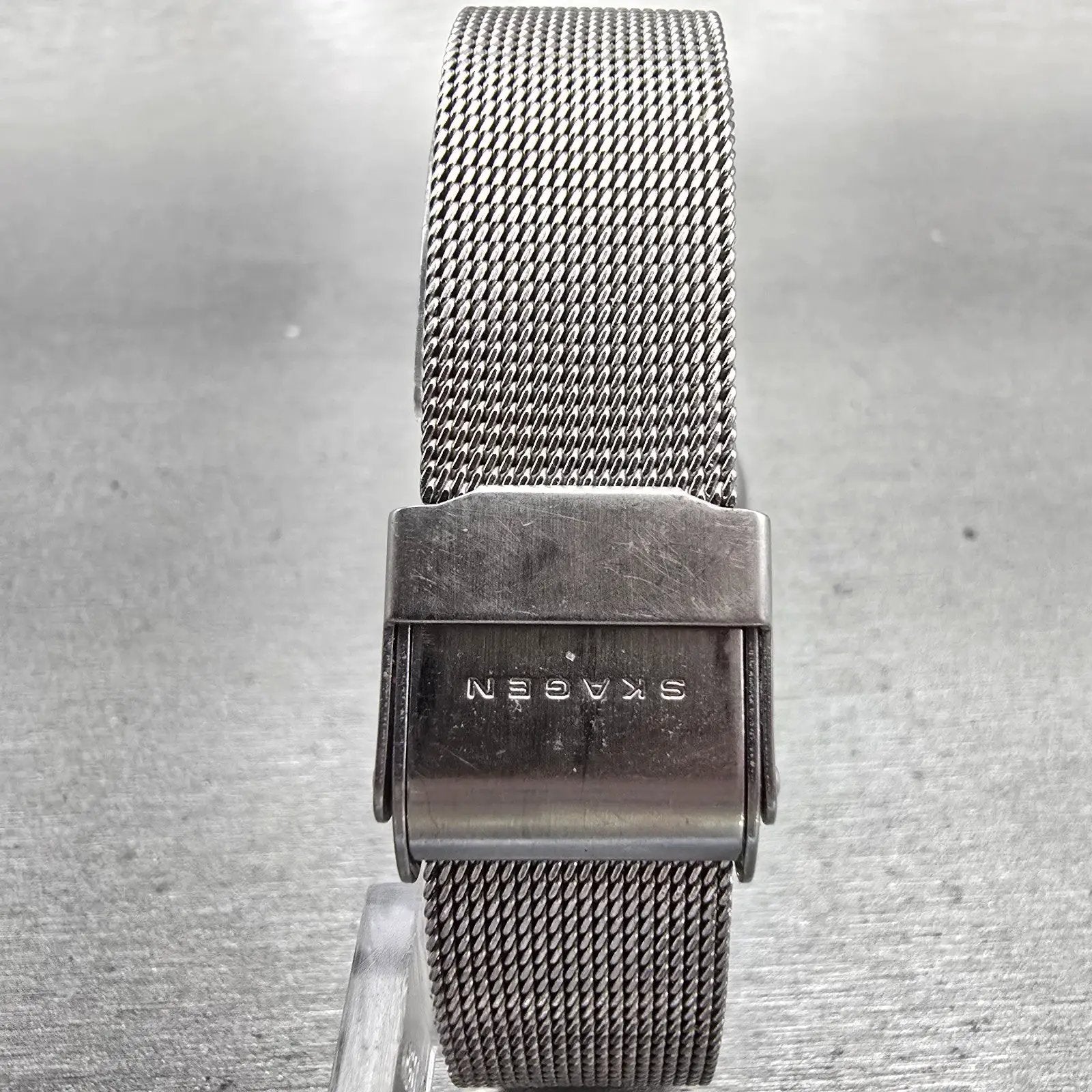 Skagen Ancher Watch Women 26mm Silver Dial Silver Tone Date 0355SSSC New Battery7