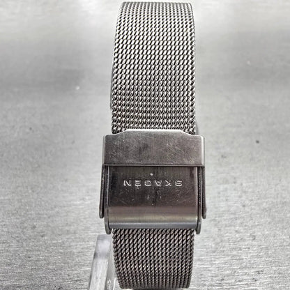 Skagen Ancher Watch Women 26mm Silver Dial Silver Tone Date 0355SSSC New Battery7