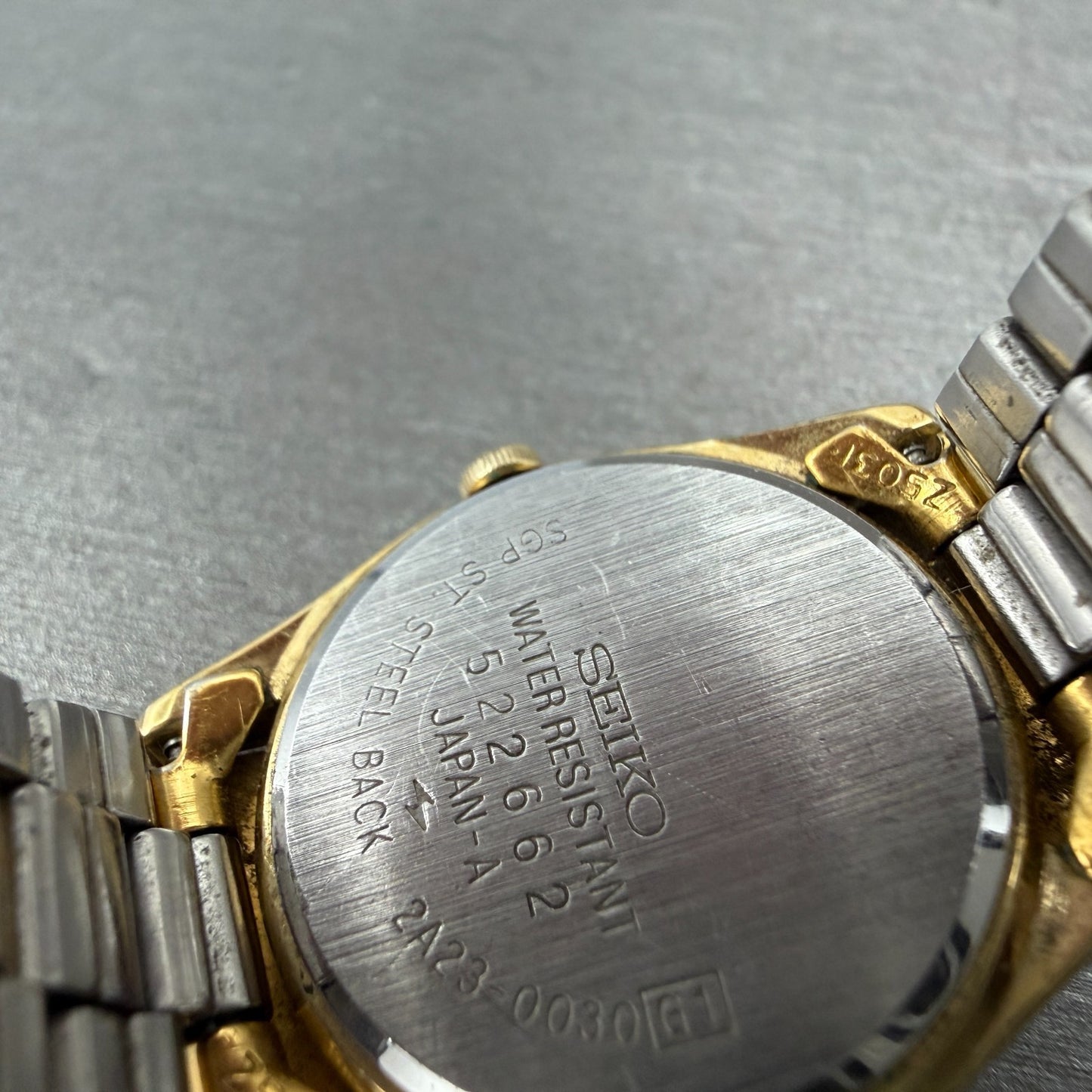 Seiko SQ Watch Women 24mm Champagne Dial Gold Tone Daydate 2a23-0030 READ NewBat9