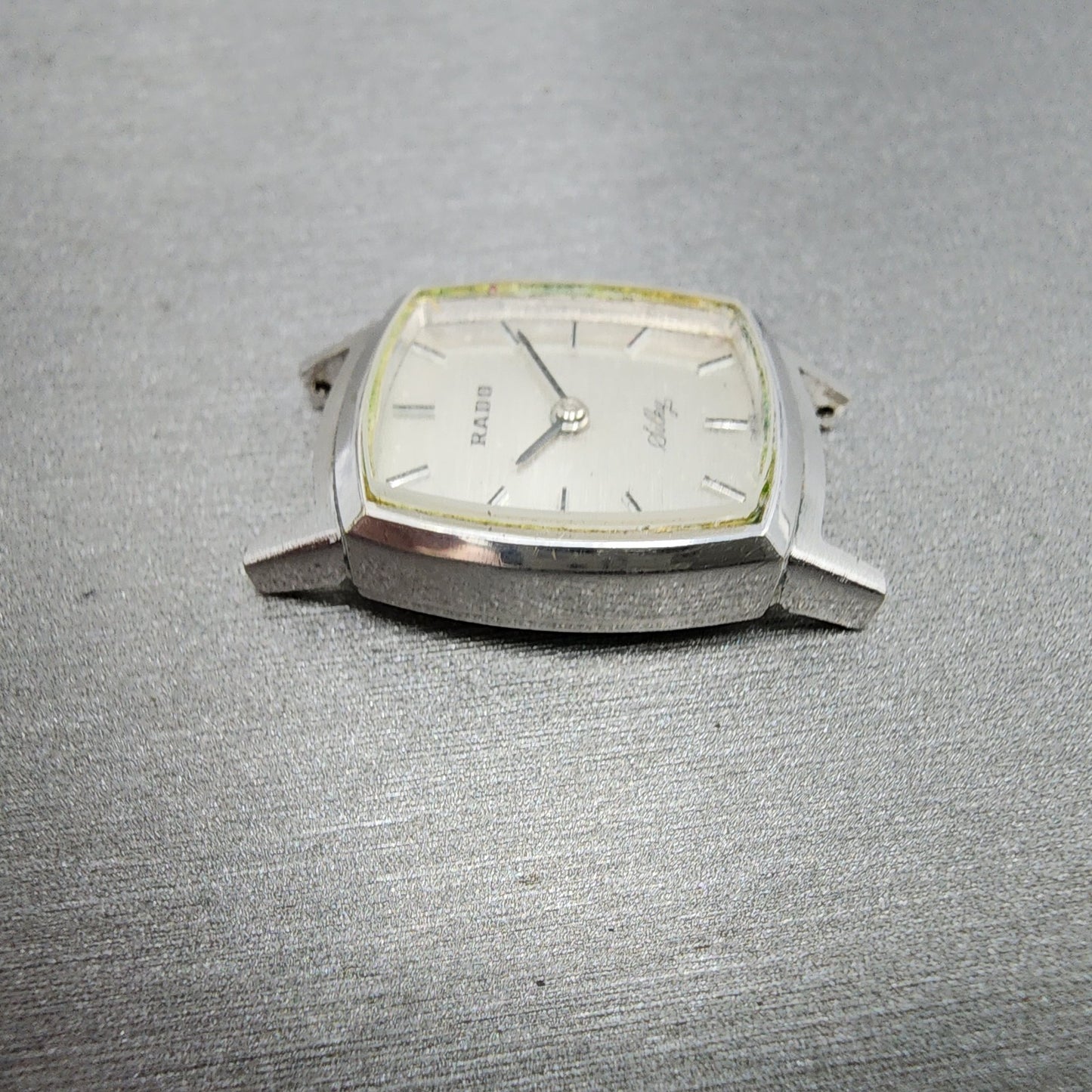 Rado Silky Tank Watch Women 18mm Silver Dial Steel Rectangle Manual Wind PARTS6