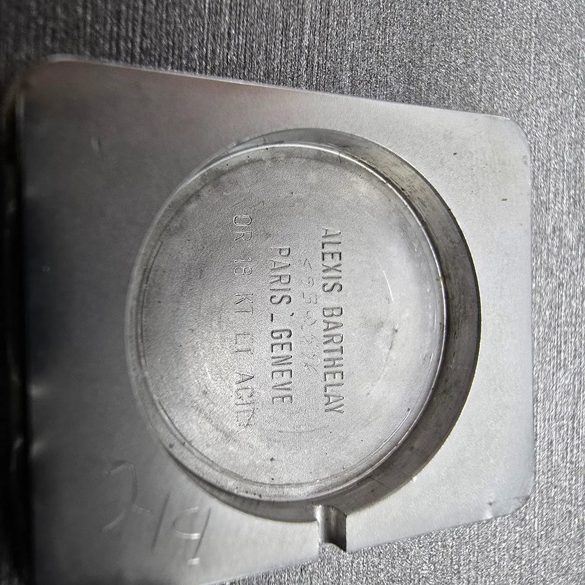 Tiffany & Co. Alexis Barthelay Tank Watch Men 25mm White Dial Steel Date PARTS21