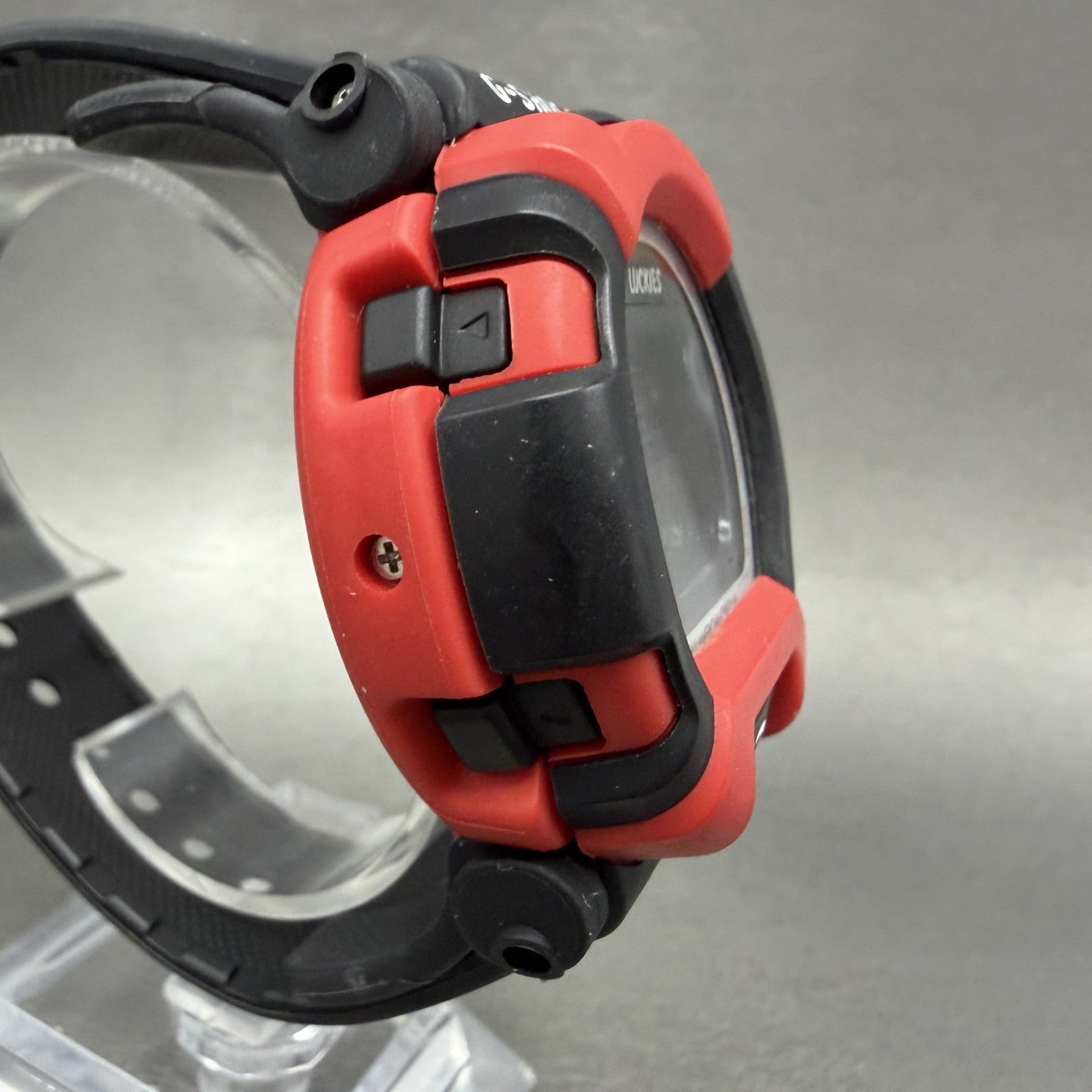 Casio GShock DW002 Watch Men 48mm Lucky Strike Digital Black Red New Battery3