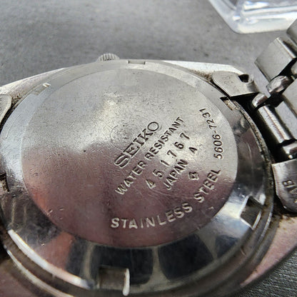 Seiko Lord Matic Watch Men 36mm Blue Dial Silver Tone Daydate 56067231 PARTS10