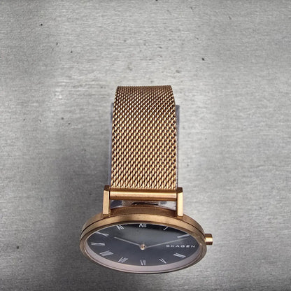 Skagen Hald Watch Women 34mm Gray Dial Gold Tone Round SKW2675 New Battery4