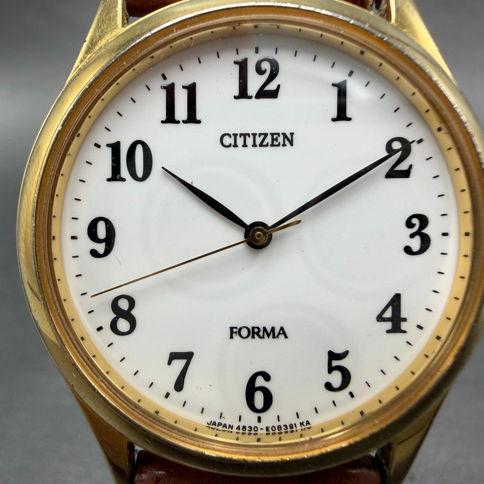 Citizen Forma Watch Men 33mm White Dial Gold Tone Round 4631-E63051 New BatteryA1