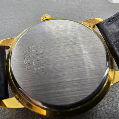 Citizen Watch Men 36mm Silver Dial Gold Tone Round READ!!!! 6045-G13648 New Batt9