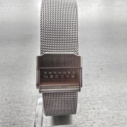 Skagen Disney Tank Watch Women 22mm Dual Time Silver Tone D295USS New Battery7