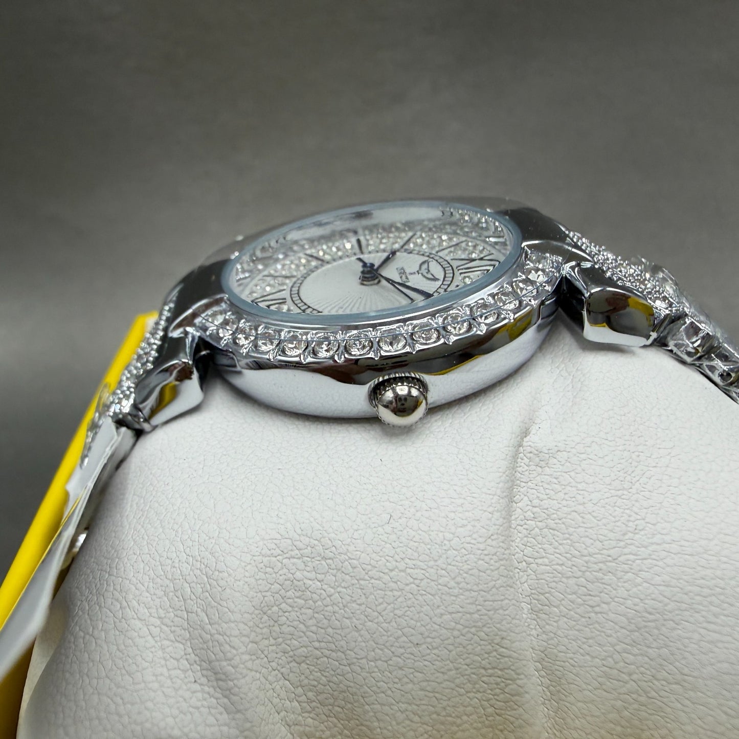 Invicta Wildflower Watch Women 34mm White Dial Silver Tone Crystal Accents 690605