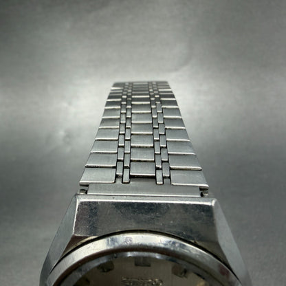 Seiko QR Watch Men 36mm Silver Dial Silver Tone Daydate 3863-8010 New Battery4