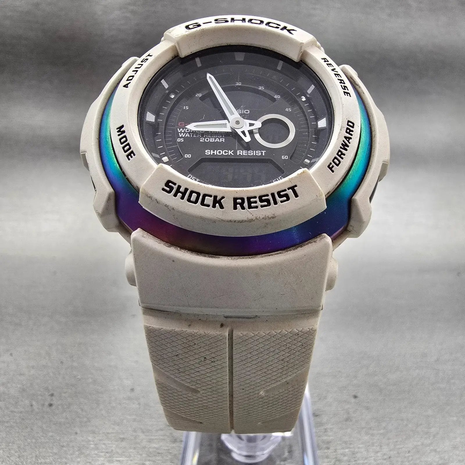 Casio G-Shock G306-X Watch Men 46mm White Black Chronograph Alarm New Battery5