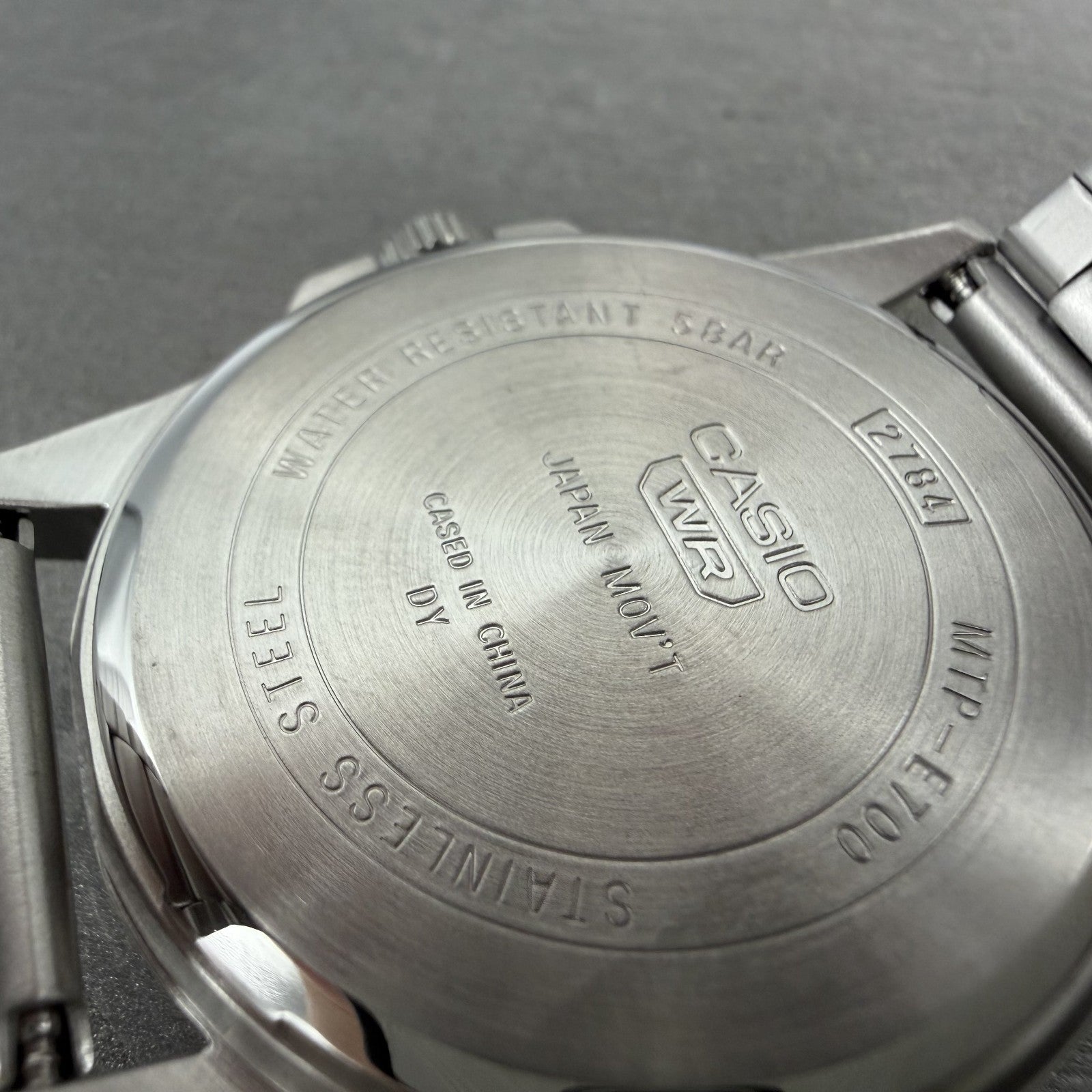 Casio MTP-E700 Watch Men 39mm White Dial Silver Tone Date Metal Bracelet Round9