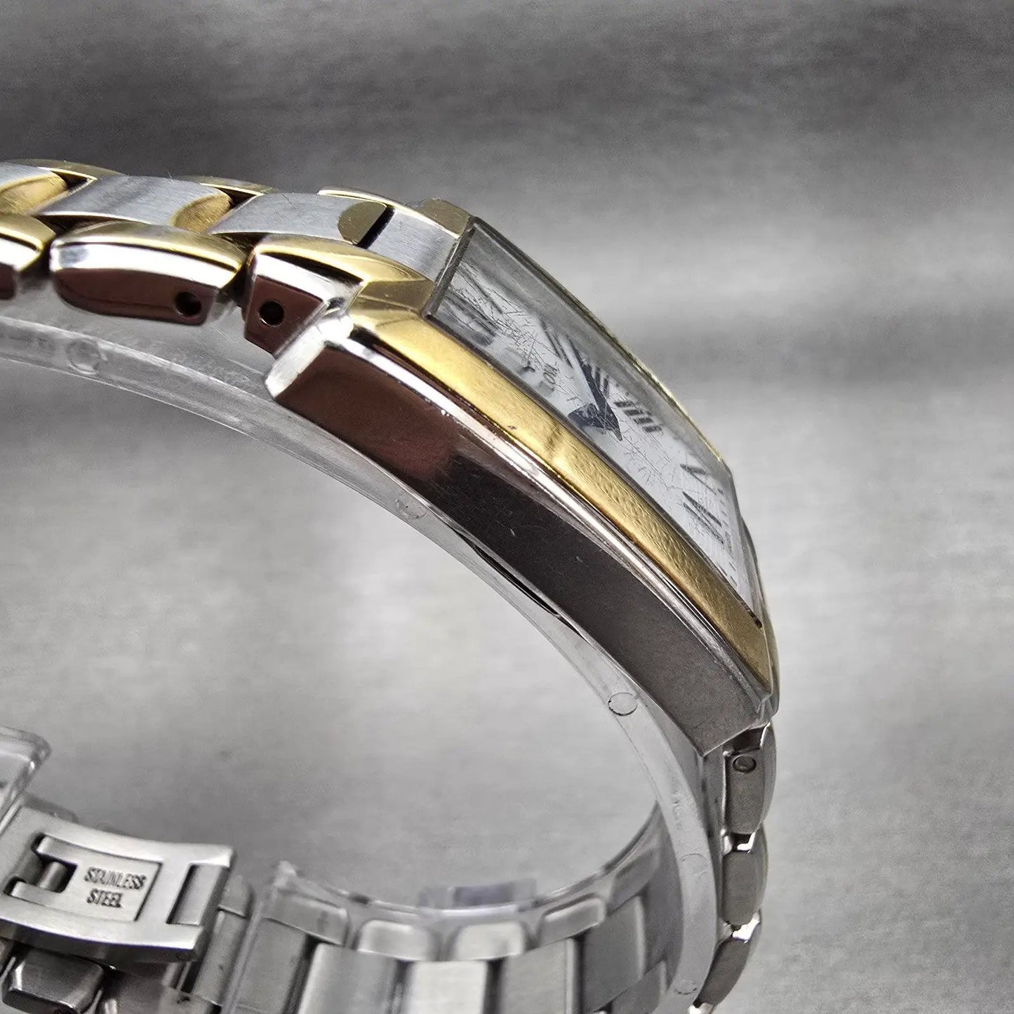 Bulova Tank Watch Women 22mm MOP Dial Two Tone Rectangle 98L157 New Battery3