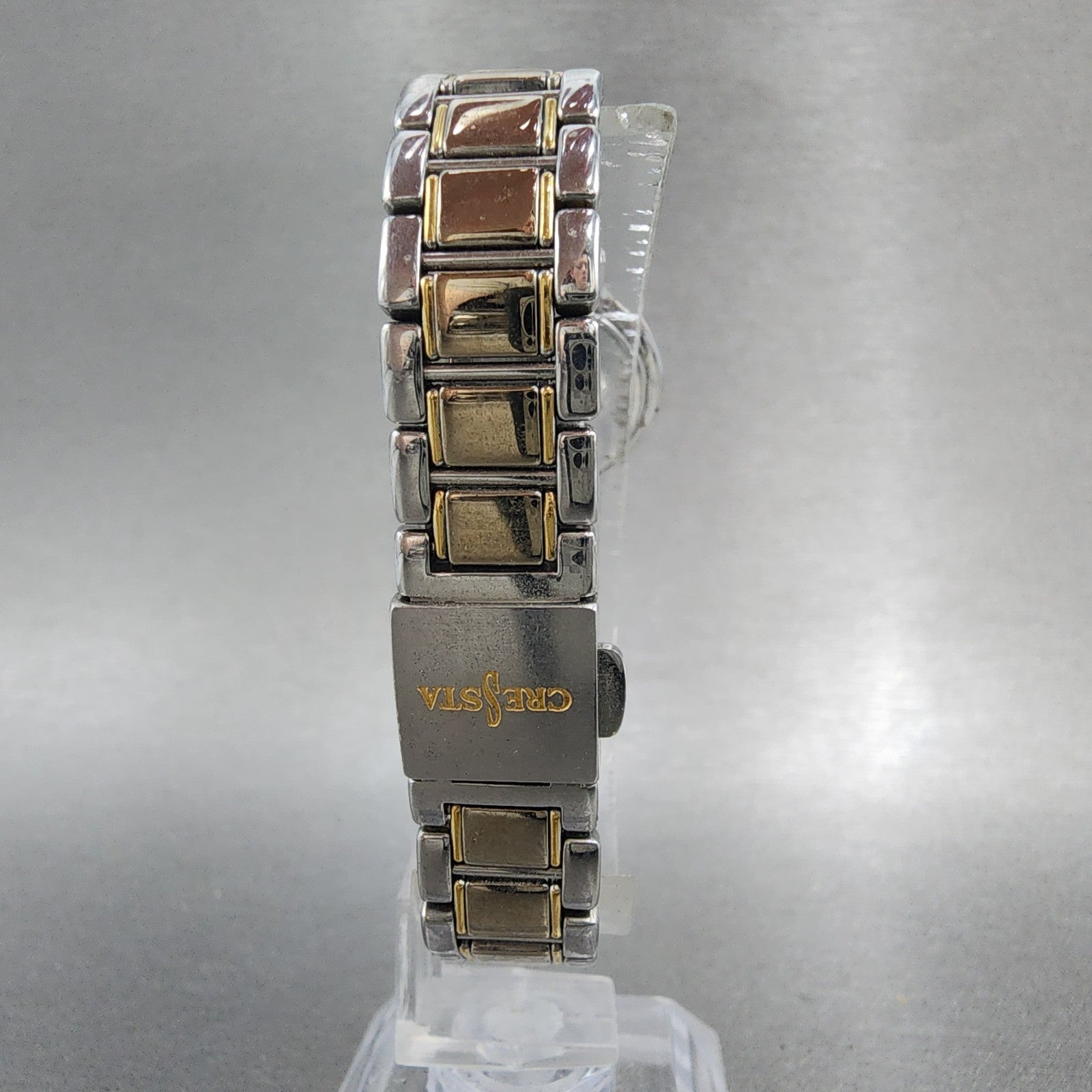 Seiko Cressta Watch Women 23mm White Dial Two Tone Round 2N200130 New Battery7