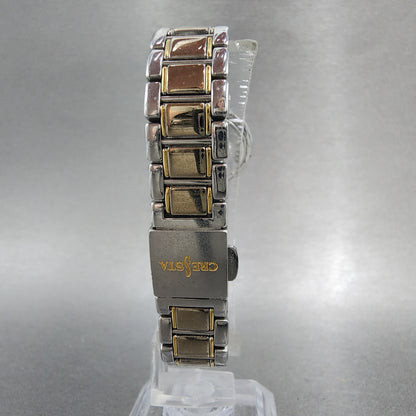 Seiko Cressta Watch Women 23mm White Dial Two Tone Round 2N200130 New Battery7