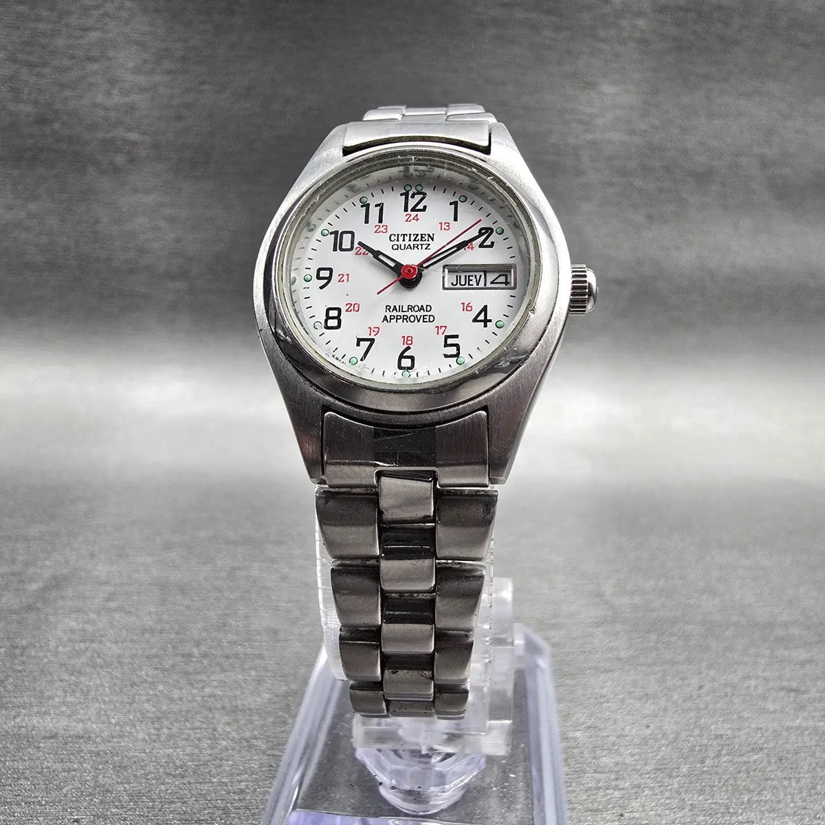 Citizen Railroad Approved Watch Women 25mm White Dial 6000-S14315 New Battery5