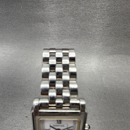 Tiffany & Co Tank Watch Women 23mm White Dial Steel Rectangle New Battery4