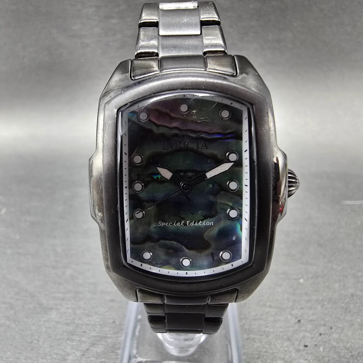 Invicta Lupah Watch Women 29mm Abalone Dial Black Rectangle 23211 New Battery 30