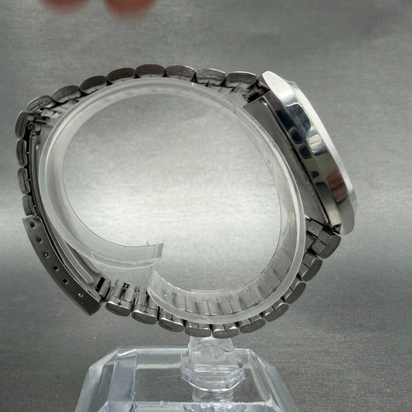 Seiko Spirit Watch Men 32mm Silver Dial Silver Tone Daydate 7N43-5040 PARTS VTG9