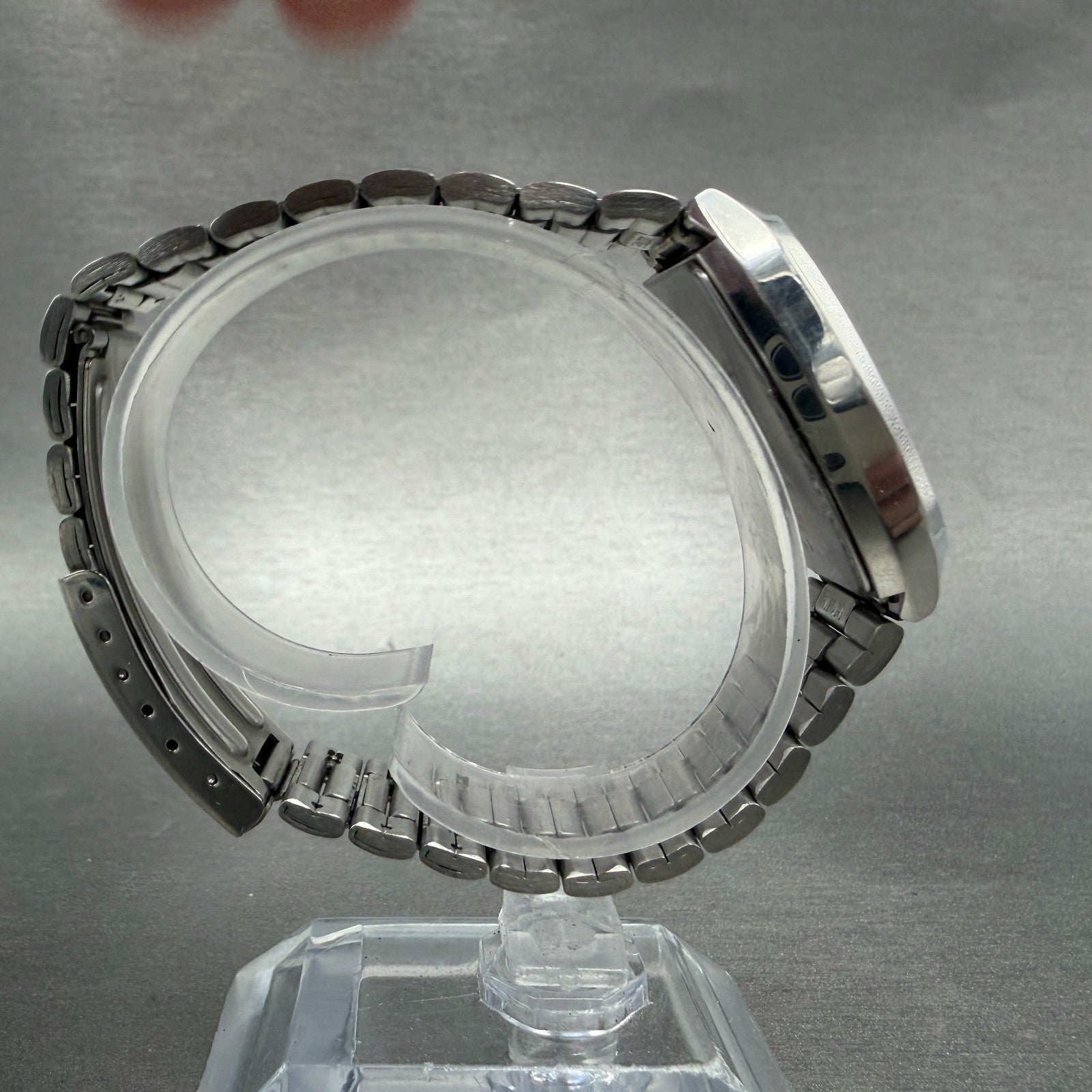 Seiko Spirit Watch Men 32mm Silver Dial Silver Tone Daydate 7N43-5040 PARTS VTG9