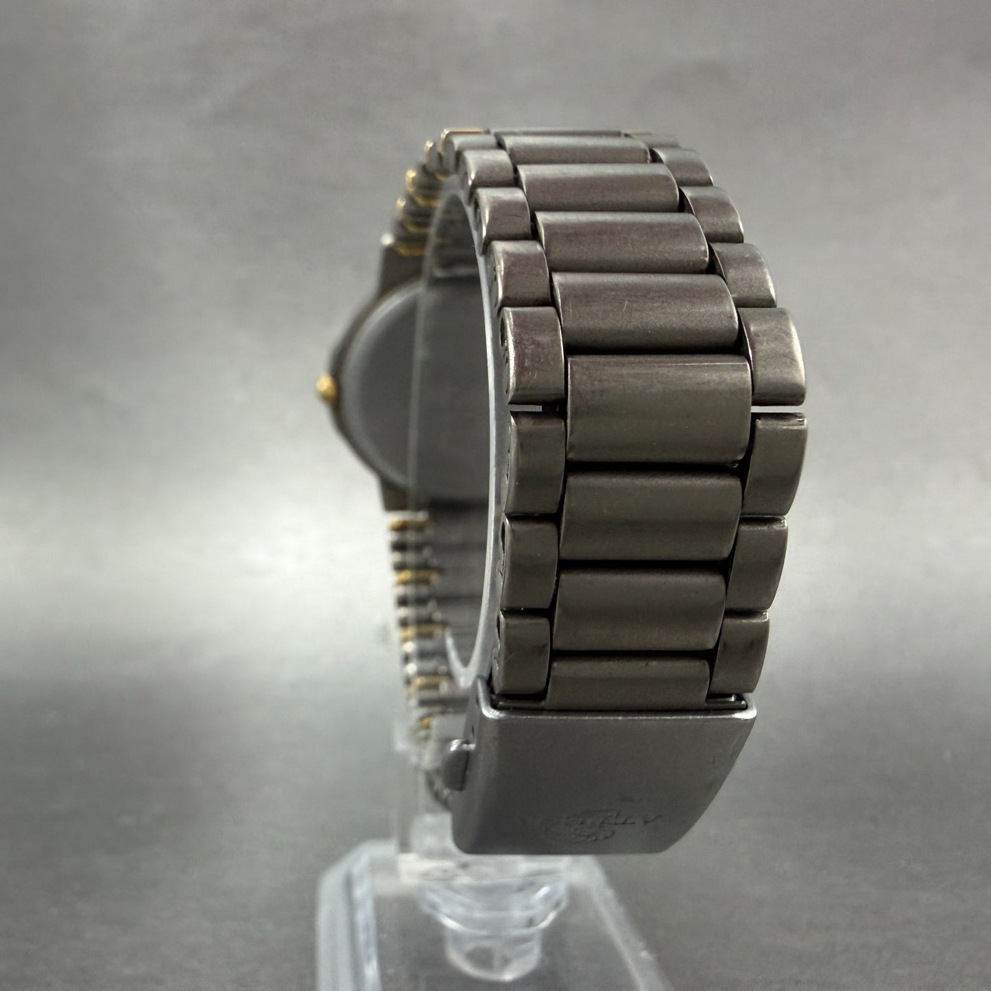 Citizen Attesa Watch Men 33mm Cream Dial Two Tone Titanium Date New Battery7