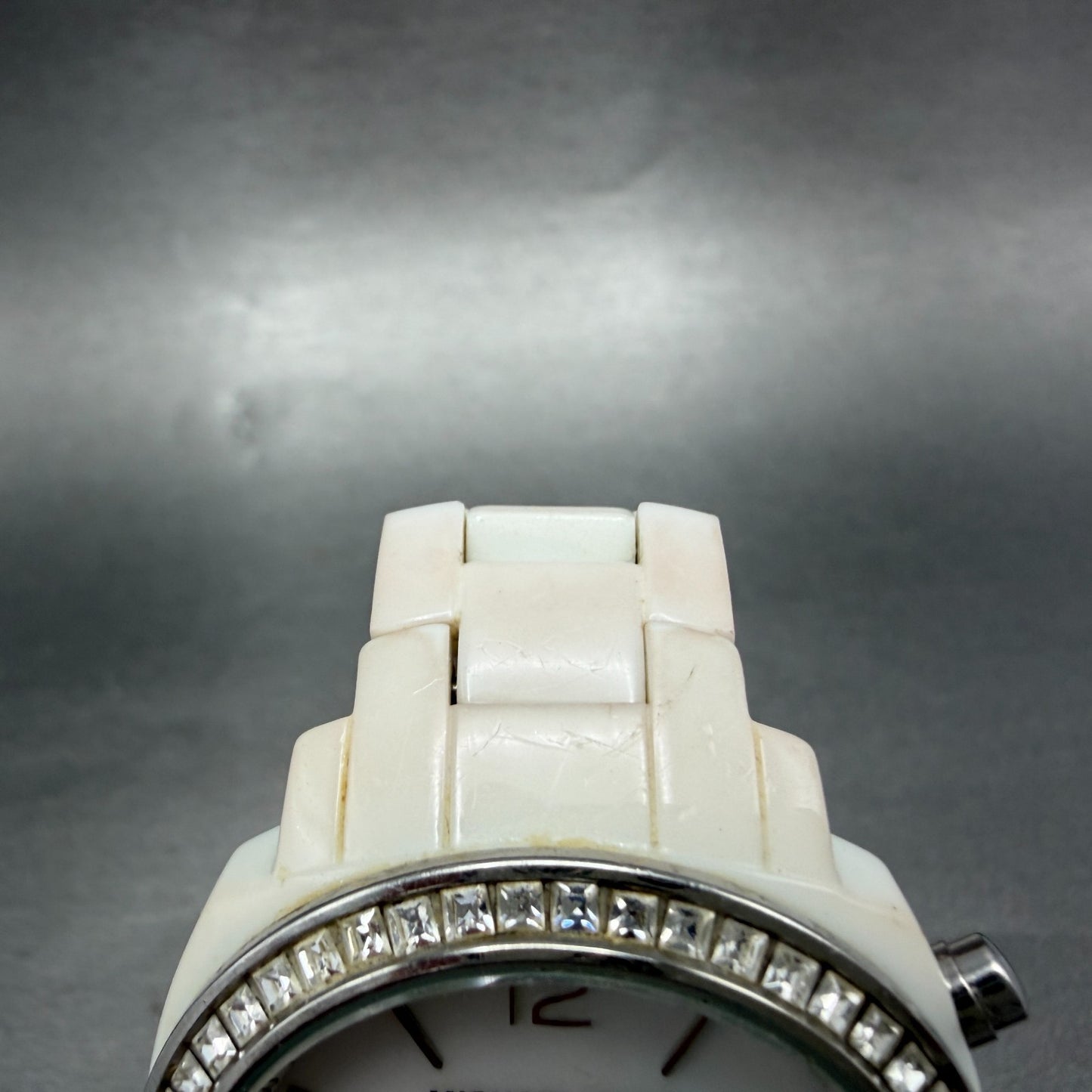 Michael kors Watch Women 40mm MOP Dial White Case Date Chrono MK-5079 New Batt4