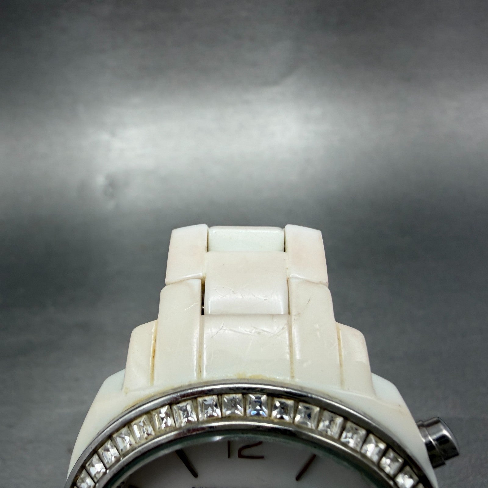 Michael kors Watch Women 40mm MOP Dial White Case Date Chrono MK-5079 New Batt4