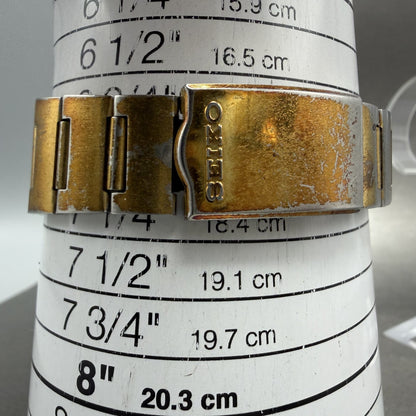 Seiko DX Automatic Watch Men 37mm Brown Dial Gold Tone Daydate 6106-7619 Runs10