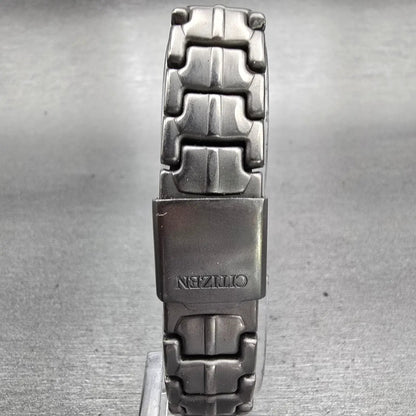 Citizen Titanium Watch Women 27mm Blue Dial Gray Tone Date 1012-H31209 New Batt7