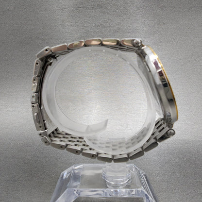 Michael Kors Darci Watch Women 39mm Purple Dial Two Tone Round MK3353 New Batt