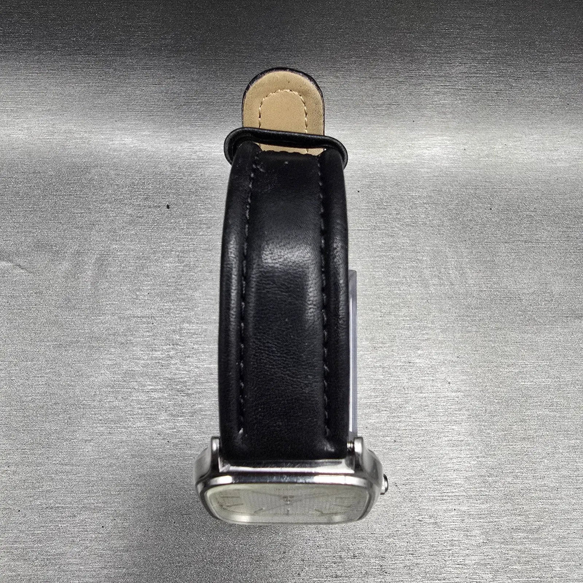 Seiko Tank Watch Men 30mm Silver Dial Silver Rectangle 6431-5050 New Battery4