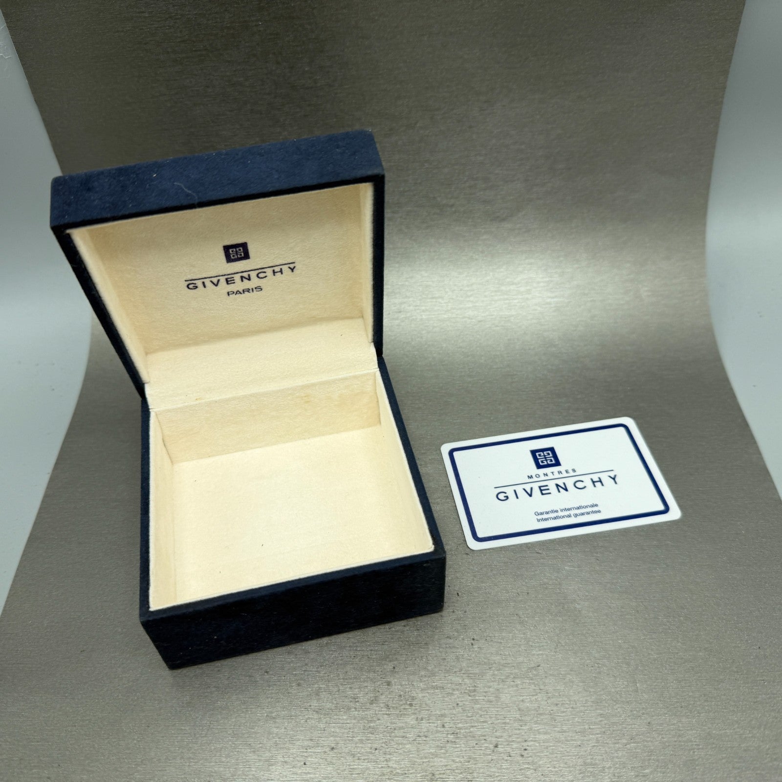 Givenchy Watch Women 24mm Blue Dial Gold Tone Round Swiss New Battery W/Box11
